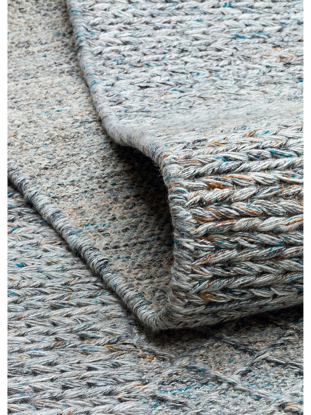 Herringbone Series Hand Woven Modern Ethnic Living Room Bedroom Carpet BLUE