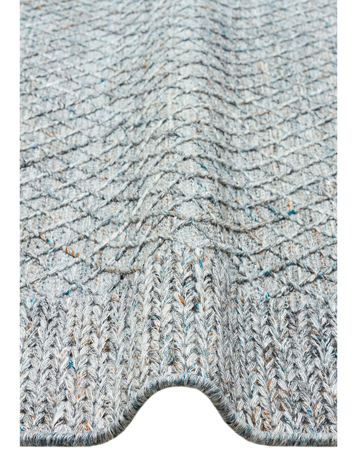Herringbone Series Hand Woven Modern Ethnic Living Room Bedroom Carpet BLUE