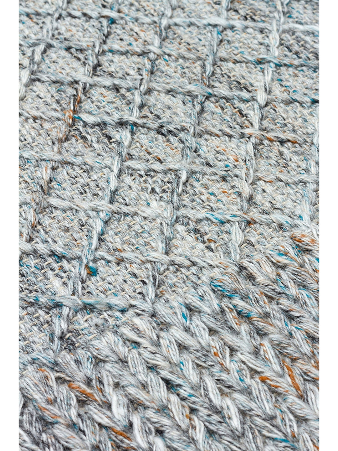 Herringbone Series Hand Woven Modern Ethnic Living Room Bedroom Carpet BLUE